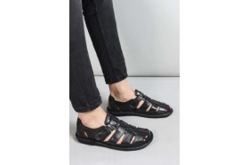 Resim Fast Step Hakiki Deri Erkek Klasik Sandalet 819MA025 