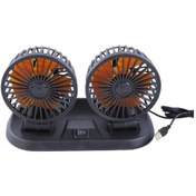 Resim Çift Başlıklı Fan Araç Ve Tır İçin 5v Usb Girişli / Hafa31 