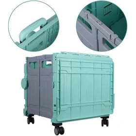 Resim Sunup SN-26968 Katlanabilir Market Pazar Kamp Tekerlekli Alışveriş Arabası 60KG Kapasiteli 