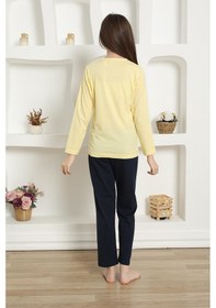 Resim Akbeniz Kız Çocuk Penye Pijama Takım 20422 Sarı 