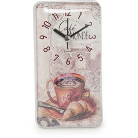 Resim Galaxy Kahve Fincanlı Dikdörtgen Saat - Renkli - 17x9 cm 