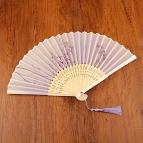 Resim Gateesat Beş Renk Seçenekli Mor Akçaağaç Ormanı Lüks Lake Katlanır Yelpaze 