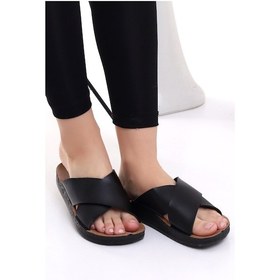 Resim Goflex 19244 Yazlık Kadın Gündelik Yazlık Terlik Sokak Ev Terliği Siyah 