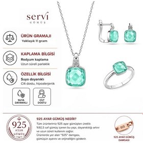 Resim Servi 925 Ayar Gümüş Pomelita Set-233 