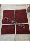 Resim KLASGARAGE Kırmızı Çelik Halı Paspas Takımı Kaydırmaz 