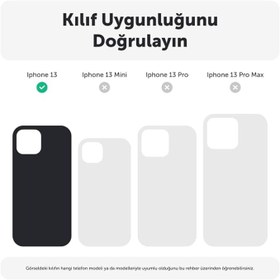 Resim Zebana Apple iPhone 13 ile Uyumlu Kılıf Zebana Goldrix Karbon Fiber M-Safe Kılıf Gri 