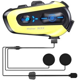 Resim N3x Rgb Işıklı Intercom 3 Kişi Bağlantılı 1000mah Motosiklet Kulaklık Seti 