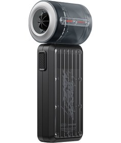 Resim Portatif Soğutucu El Fanı Skinarma Gyro Serisi Bilek Askı İpli Dijital Led Göstergeli Siyah 