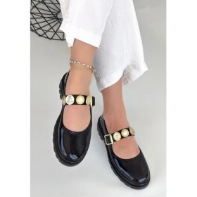 Resim Okira Siyah Rugan Oxford Ayakkabı 