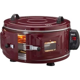Resim Marsilyan Ekonomik Gross Yuvarlak Davul Fırın 1300W - 53CM Alüminyum Tepsi Ön Gözetleme Camı AF-007B (K95) 