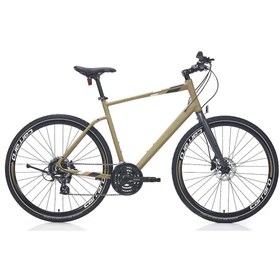 Resim Carraro Sportive 324 28 Jant 24 Vites 44 Cm Hidrolik Disk Fren Şehir Bisikleti - Mat Füme - Bronz-Koyu Sarı 
