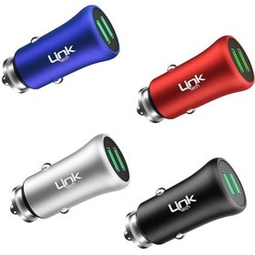 Resim Linktech M580 12W 2.4A Metal Araç Içi Şarj Aleti Adaptör (Başlık) 