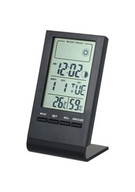 Resim Yaleker Ev İçi Dijital Sicaklık Ve Nem Ölçer, Hava Tahmini, Saat-tarih Gösterimi, Mini Masaüstü Modeli Cx-220 Siyah Pil Dahil Değil 