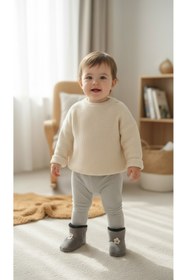 Resim gigigiyim Çiçek Detaylı Kız Bebe Panduf 