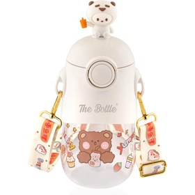 Resim Figürlü Matara 600 ml Beyaz 