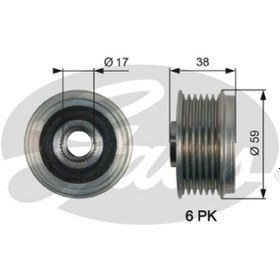 Resim GATES OAP7168 ALTERNATÖR KASNAĞI 