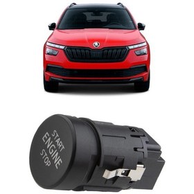 Resim Skoda Kamiq 2019-2023 Uyumlu Start Stop Düğmesi 4 Pin 3v0905217a 