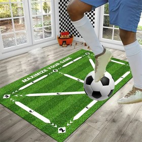 Resim Futbol Ayak İzi Eğitim Matı, Kaymaz Katlanabilir Halı Mat, Yaratıcı Zemin Matı 