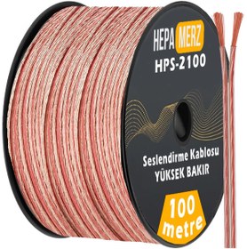 Resim Lastvoice Hepa Merz Hps-2100 Bakır Ses Hoparlör Kablosu 2x1 Mm 100 Mt. 