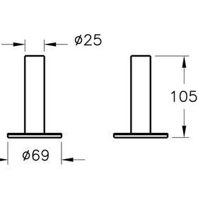 Resim VitrA Origin Tekli Diş Fırçalığı Yerden Krom A44896 Krom 