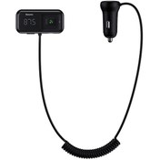 Resim Baseus T Typed S-16 Fm Transmitter Bluetooth Dual Usb Araç Şarj A Siyah (549075273) 