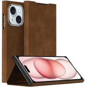Resim Cbtx Iphone Uyumlu 15 Manyetik Napa Doku Deri Telefon Kılıfı 