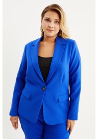 Resim Myline Astarlı Blazer Ceket - Mavi 