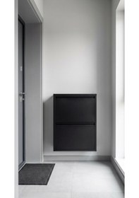 Resim İkili 2'li Metal Ayakkabılık Premium Siyah Siyah 