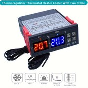 Resim STC-3008 Akıllı Çift Kontrollü Sıcaklık Kontrol Cihazı Dijital Ekranlı - 110V/220V, Pil Gerektirmez - Akvaryumlar İçin İdeal 