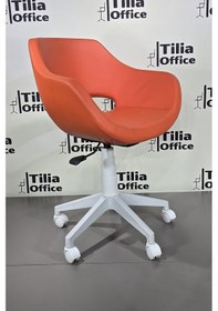 Resim Monaco Çalışma Kesim Çocuk Koltuğu Beyaz Ayak Turuncu 