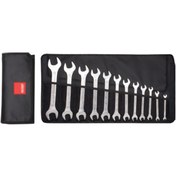 Resim CETA FORM B10-R12 12 Parça Kısa Tip Bez Çantalı Çatal İki Ağız Anahtar Takımı 
