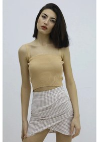 Resim Saklımoda Askılı Triko Büstiyer Vizon - P-019917 Çok Renkli 
