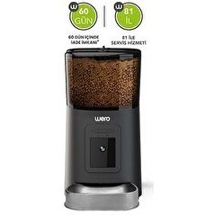 Resim Wero 1080P HD Ayarlanabilir Kamera,6 LT Hazne, Uzaktan Kontrol Siyah Kedi / Köpek Besleyici 
