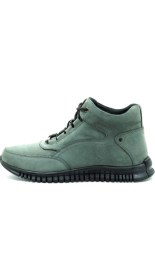 Resim Costo Shoes Gri Büyük Numara Dana Derisi Rahat Geniş Kalıp Erkek Bot 