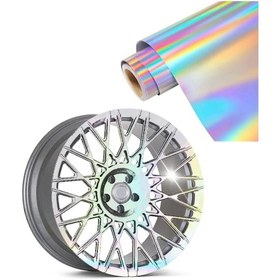 Resim Esemiz Hologram Gökkuşağı Araç Kaplama Folyo 30cmx152cm 