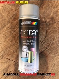 Resim Motip Metalik Gümüş Sprey Boya Oto Jant Boyası Gümüş Renk 400Ml 