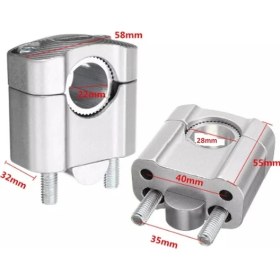 Resim Difa Motosiklet Gidon Yükseltici 22MM/28MM Düz Ünversal Cnc 