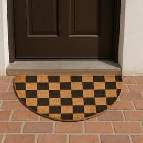 Resim Chilai Home Koko Plaid Yarım Ay Kapı Önü Paspası - Renkli - 45x75 cm 