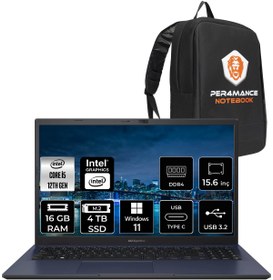 Resim ExperBook B1502CBA i5 1235U 16GB RAM 4TB SSD 15.6" FHD W11PRO BQ0254 & PER4 Çanta 