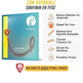 Resim AyrStore Strings Coated Seri Elektro Gitar Teli Uzun Ömürlü, Parlak Ton, Yüksek Dayanıklılık (09 42 
