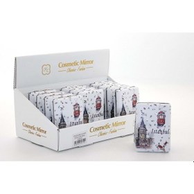 Resim Taşlı İstanbul Tasarımı El Aynası Kalın - 