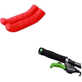 Resim Silikon Kırmızı Bisiklet Fren Kolu Koruyucu Kırmızı 