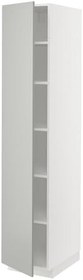 Resim Mutfak boy dolabı, HAVSTORP açık gri-koyu gri, 40x60x200 cm, 1 kapaklı ve 4 raflı 