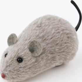 Resim SDT Group Sogud Gri Kurmalı Kedi Oyuncağı - Hareketli Fare Şeklinde Peluş Kedi Fare Oyuncağı - Pilsiz Kurmalı Mekanizma, Etkileşimli Av Oyunu - Ev Içi Egzersiz, Oynama ve Zihinsel Uyarılma Için 