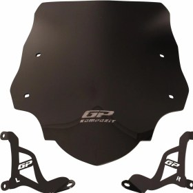 Resim GP Kompozit Aprilia SR 125 / 160 2024 Uyumlu Kısa Ön Cam Siyah 38 cm 