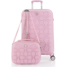 Resim Mçs Polipropilen 2li Valiz Seti Orta & Makyaj V376 S23sy1000046-set 00070 Pudra 