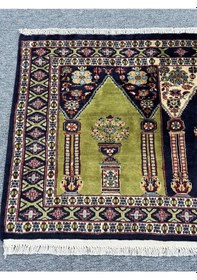 Resim El Dokuma Afgan Halısı Saf Seccade Namazlık 86x152 %100 Yün Halı 