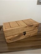 Resim BİGWOODWORKERS Ahşap Dekoratif Sandık 