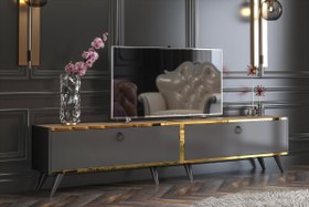 Resim Givayo Starlight Tv Ünitesi Antrasit Çırağan Altın Bant 