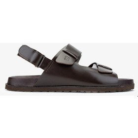 Resim Sandals Factory Lorenza Erkek Kahverengi Hakiki Deri Sandalet Ayakkabı 60 17627 Erk Sndlt Y24 Kahverengi 